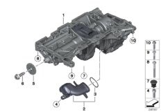 Смазочная система/масляный насос для BMW F11N 528i N20 (схема запасных частей)