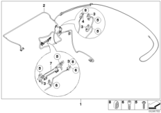 Жгут проводов складного верха для BMW E88 120i N46N (схема запасных частей)