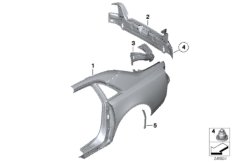 Крыло/облицовка задней части для ROLLS-ROYCE RR4 Ghost N74R (схема запасных частей)