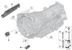Крепление/дополнит.элементы КПП для BMW F15 X5 35iX N55 (схема запасных частей)