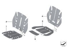 Электр.детали сист.обогрева сидений Пд для BMW F32 425d B47 (схема запасных частей)