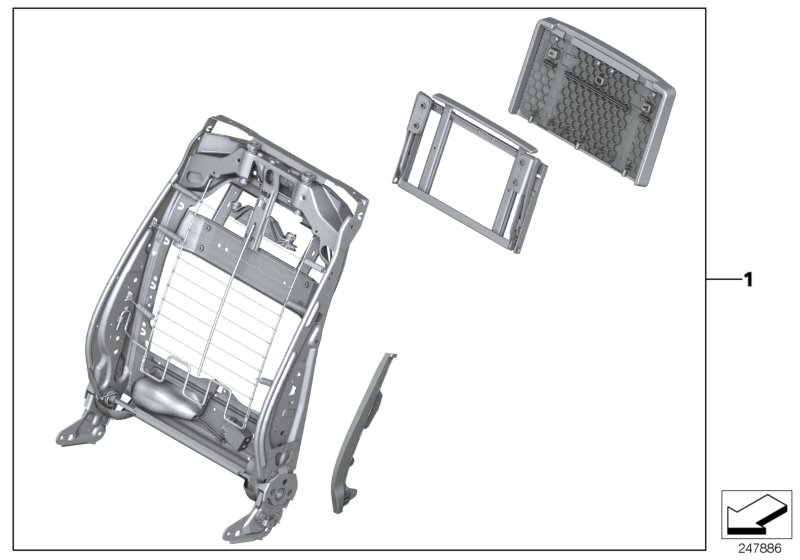 К-т дооснащения, столики для пикника для BMW RR4 Ghost EWB N74R (схема запчастей)