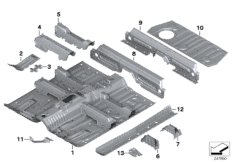 Нижние части Зд Внутр для BMW R61 Cooper ALL4 N18 (схема запасных частей)
