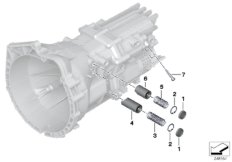 GS6-17DG Детали механизма ПП для BMW F31 316d N47N (схема запасных частей)