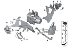 Автономная система отопления для BMW F02 750LiX N63 (схема запасных частей)