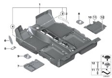 облицовка днища для BMW R56N Coop.S JCW N14 (схема запасных частей)