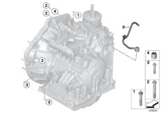 Крепление/ система вентиляции КПП для BMW R61 Cooper D ALL4 2.0 N47N (схема запасных частей)