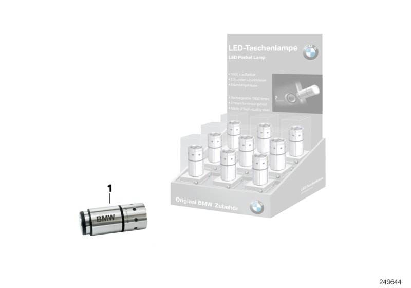 Светодиодный карманный фонарь BMW для BMW K17 C evolution (0C03) 0 (схема запчастей)