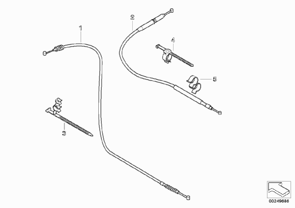 Тросы для MOTO R131 G 650 GS 11 (0188,0189) 0 (схема запчастей)