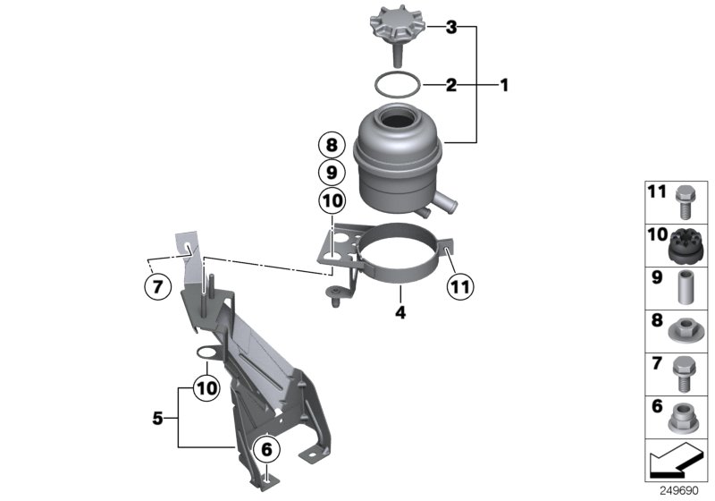 Масляный резервуар/детали для BMW E84 X1 20iX N20 (схема запчастей)