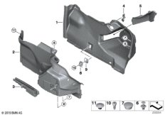 Обшивка багажного отделения Бок для BMW F13 650iX N63 (схема запасных частей)