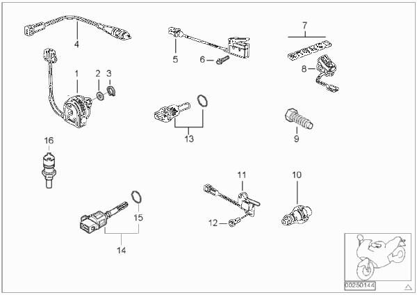 Различные переключатели для BMW R13 F 650 GS Dakar 00 (0173,0183) 0 (схема запчастей)
