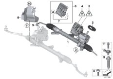 Электромех.усилитель рул.привода (EPS) для BMW R57N Cooper SD N47N (схема запасных частей)