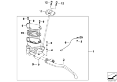 Арматура сцепления для BMW K26 R 1200 RT 10 (0430,0440) 0 (схема запасных частей)