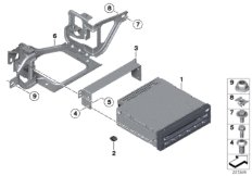 DVD-чейнджер/кронштейн для BMW F21 M135iX N55 (схема запасных частей)