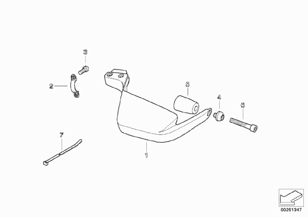 Защита рук для BMW R134 G 650 GS Sertão (0136, 0146) 0 (схема запчастей)