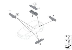 Детали антенны комфортного доступа для BMW F20N 125i B48 (схема запасных частей)