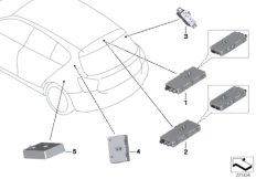 Детали антенного усилителя для BMW F20N 125i B48 (схема запасных частей)