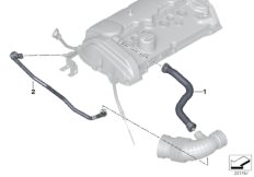 Система вентиляции картера для BMW F20 116i N13 (схема запасных частей)