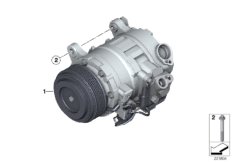 Компрессор кондиционера/дополн.элементы для BMW F15 X5 25dX N47S1 (схема запасных частей)