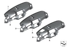 Индивидуальная панель приборов, кожа для BMW F11 530d N57 (схема запасных частей)