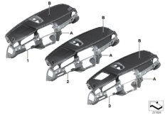 Индивидуальная панель приборов, кожа для BMW F11 530d N57 (схема запасных частей)