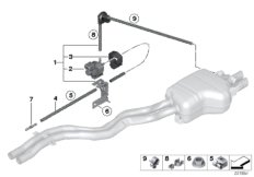 Вакуумное управление заслонкой глушителя для BMW E89 Z4 18i N20 (схема запасных частей)