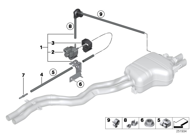 Вакуумное управление заслонкой глушителя для BMW E89 Z4 28i N20 (схема запчастей)