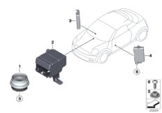 система охранной сигнализации для BMW R58 Coop.S JCW N18 (схема запасных частей)