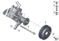 Насос гидроусилителя рулевого управления для BMW F10N 530dX N57N (схема запасных частей)