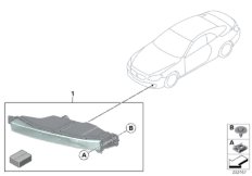 Дооснащение светод.п/туманными фарами для BMW F13 650i N63N (схема запасных частей)