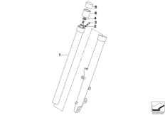 Вертикальная полая стойка для BMW K26 R 900 RT 05 SF (0367,0387) 0 (схема запасных частей)