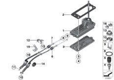 Механизм переключения передач МКПП для BMW R56 Cooper D W16 (схема запасных частей)