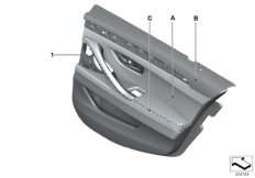 Индивидуальная обшивка двери Зд для BMW F11N 530d N57N (схема запасных частей)