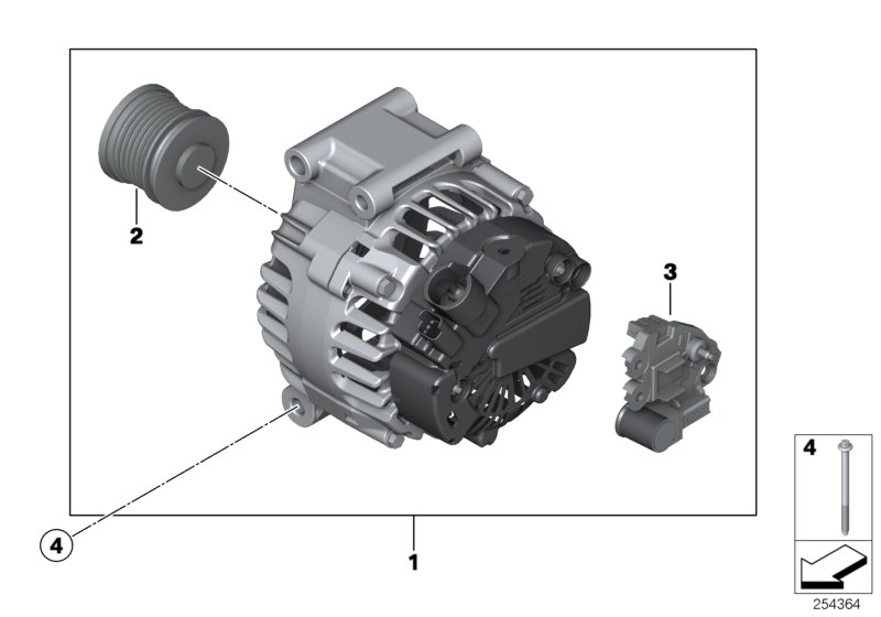 Alternatore di rotazione - Ricambi Usati для BMW R56N Cooper S N18 (схема запчастей)