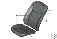 Инд.обивка переднего базового сиденья для BMW F11 535d N57Z (схема запасных частей)