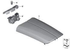 Подлокотник на центральной консоли для BMW F07 550iX 4.4 N63N (схема запасных частей)