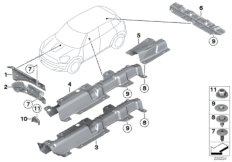 Теплоизоляция для BMW R60 Cooper ALL4 N16 (схема запасных частей)