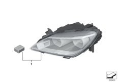 К-т дооснащения светодиодными фарами для BMW F12 650i N63N (схема запасных частей)