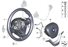 Спорт.рул.колесо с НПБ и переключат.КПП для BMW F25 X3 20i N20 (схема запасных частей)
