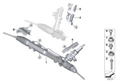 Рулевой механизм с гидроусилителем для BMW E90 M3 S65 (схема запасных частей)
