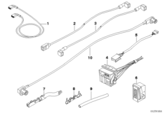 Рем.кабель CIC, CCC / дисплей для BMW E70 X5 3.0si N52N (схема запасных частей)