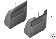 Инд.задняя панель сиденья кожа для BMW F10N 535dX N57Z (схема запасных частей)