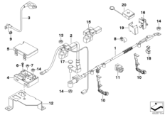 провод батареи для BMW E86 Z4 M3.2 S54 (схема запасных частей)