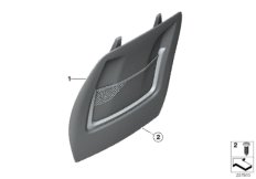 Накладки спинки переднего сиденья для BMW F31 316d N47N (схема запасных частей)