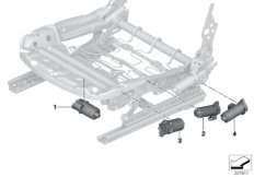 Сиденье Пд, э/оборудование и приводы для BMW F20 114i N13 (схема запасных частей)