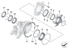 Крышка опоры ведомой шестерни с вентил. для BMW K32 R nineT Racer (0J21, 0J23) 0 (схема запасных частей)