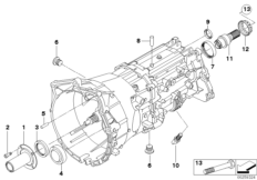 GS6X37BZ Картер и доп. элементы для BMW E61N 530xi N52N (схема запасных частей)