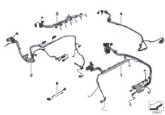 жгут проводов двигателя для BMW F01 740i N54 (схема запасных частей)