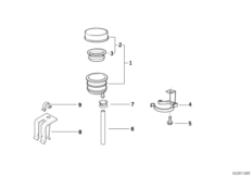 Бачок гидропривода торм.механ.зад.колес для MOTO 89V2 K 1100 LT (0526, 0536) 0 (схема запасных частей)